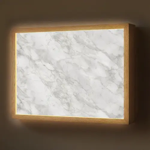 Grijs - Wit - Marmer Light Box met batterij (Wandlamp) middel 907 -z3d_website