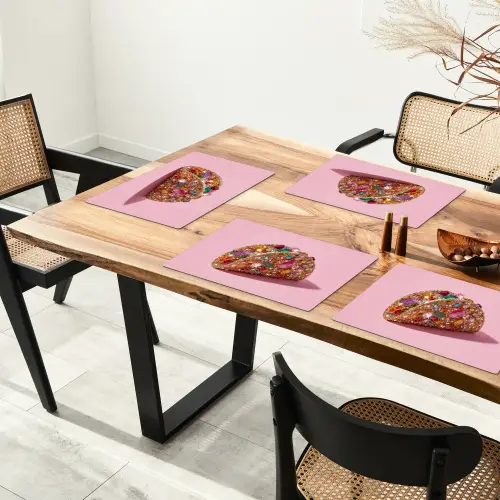 Taco - Kleurrijk - Edelstenen - Goud Placemat vinyl groot -zzsfeer4_Kitchenyeah-website