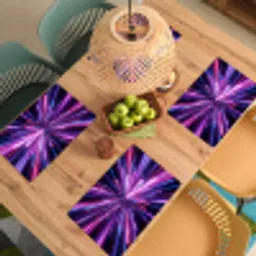 Lichtsnelheid - Ruimte - Roze - Paars Placemat vinyl groot -zzsfeer5_Kitchenyeah-website