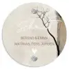 Boomsilhouet beige achtergrond - Sierlijk Naambord Rond klein -3d