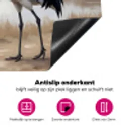 Kraanvogel - Natuur - Realistisch Inductie beschermer vinyl 3mm klein -wsfeer4_website