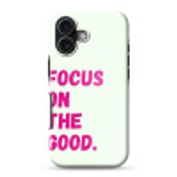 Focus on the good - Beige - Roze Toughcase MagSafe Apple iPhone 17 klein -3d