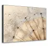 Paardenbloem - Abstract - Natuur - Beige Textielframe zwart klein -3d