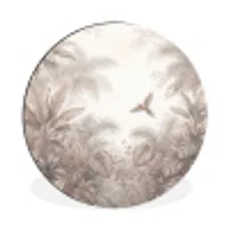 Papagaai - Jungle - Tropisch Wandcirkel aluminium klein -3d
