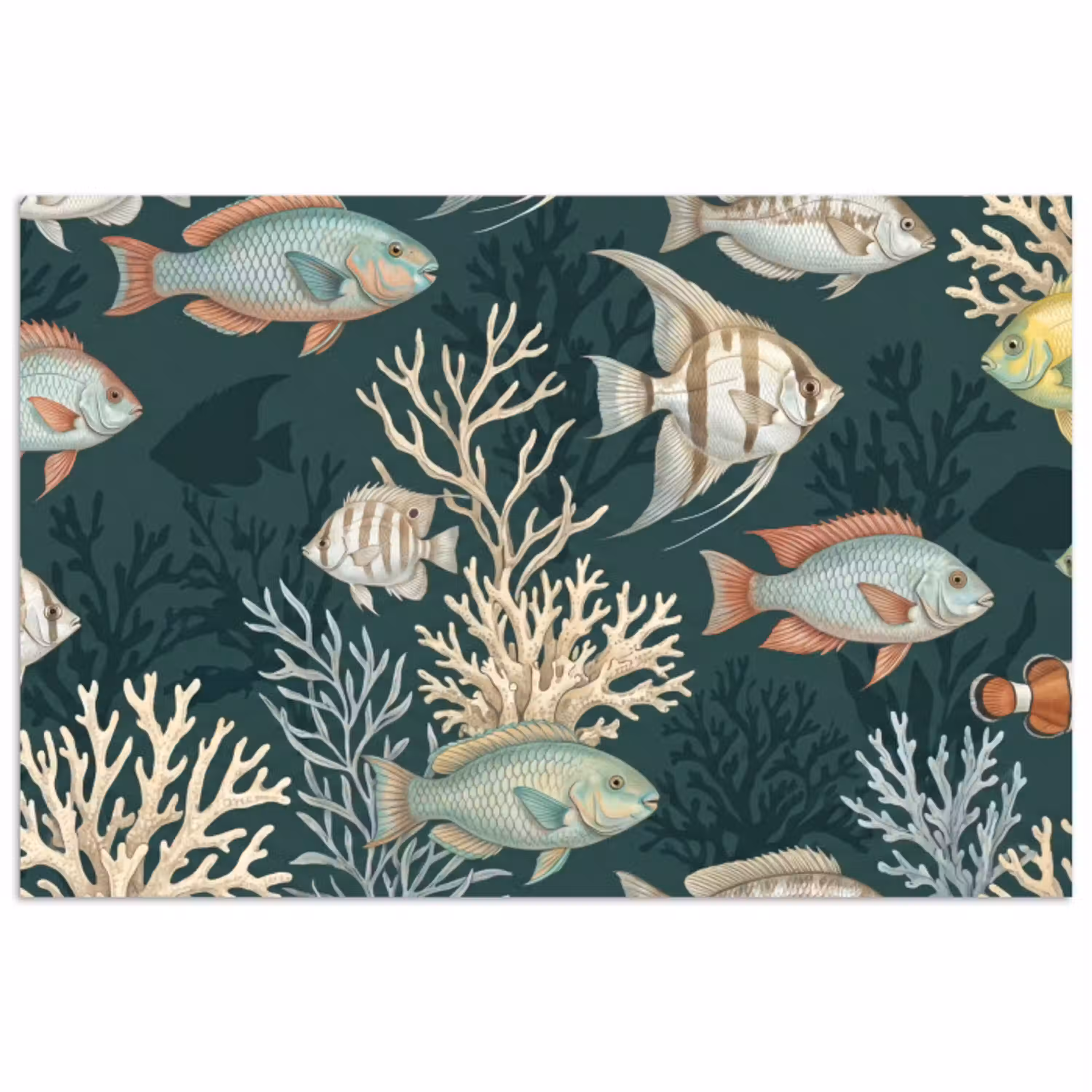 Vis - Koraal - Onderwater - Illustratie poster papier klein -3d