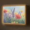 Weide - Bloemen - Kleurrijk Light Box met batterij (Wandlamp) middel -z3d_website