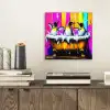 Pinguïns - Badkuip - Kleurrijk - Schuim aluminium wit klein -sfeer1