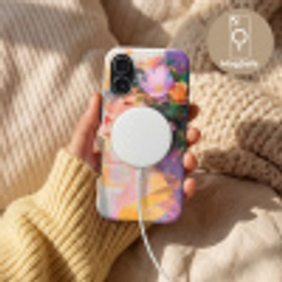 Abstract - Vrouw - Bloemenkroon - Goud Toughcase MagSafe Apple iPhone 17 klein -USP_MagsafeV