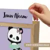 Panda - Paars - Strikje - Kawaii Light Box met kabel (Kinderlampje) klein -USP_websiteprintNL