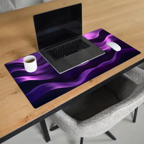 Golven - Abstract - Paars Muismat XXL klein -sfeer1