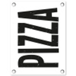 Pizza - Japandi - Decoratie - Vintage tuinposter los doek klein -3d