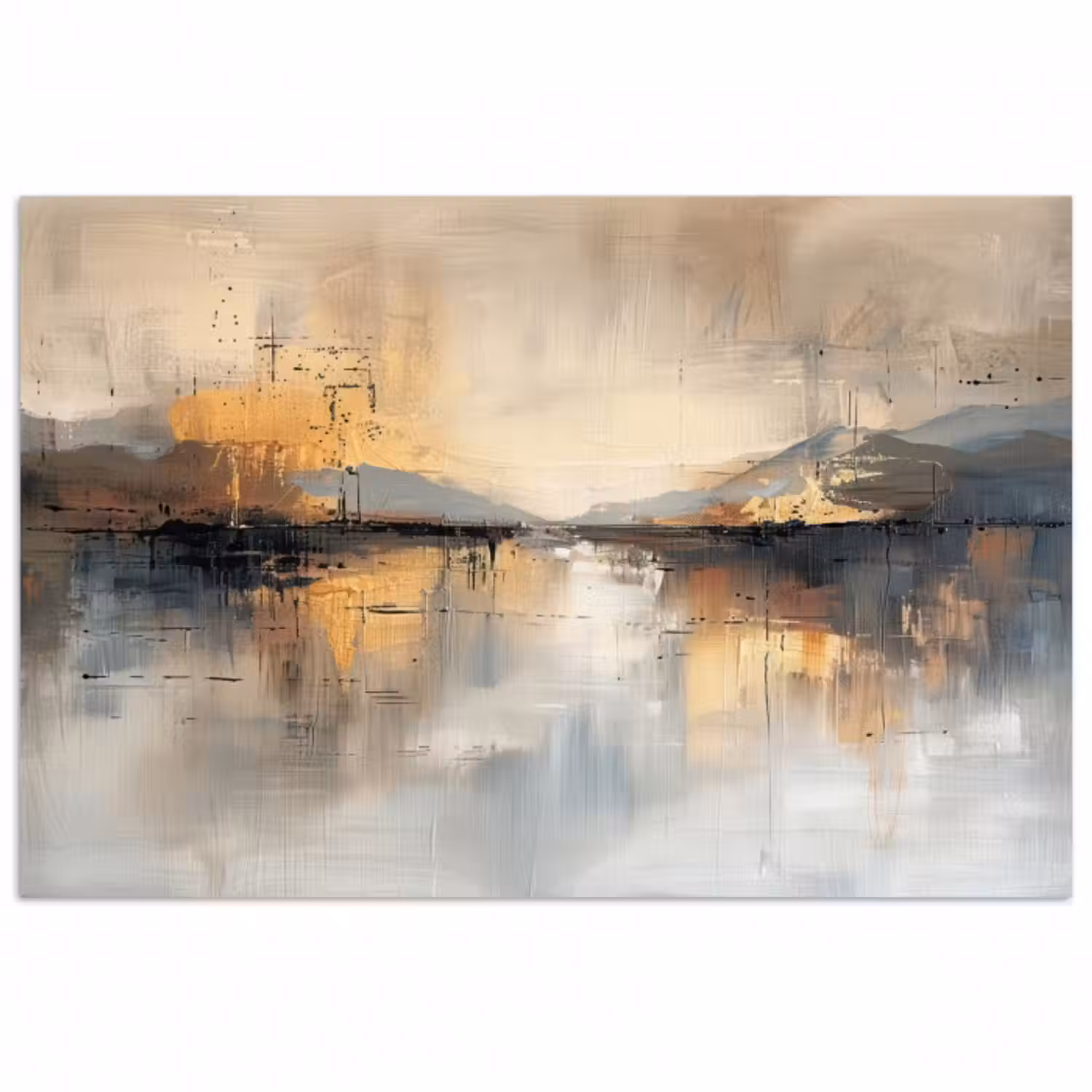 Poster - Abstrakt - Modern - Beige - Ästhetisch - Gold