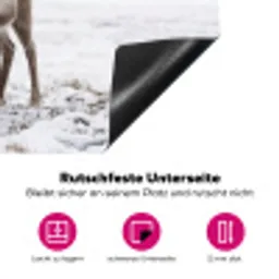 Rendier - Gewei - Sneeuw - Winter Inductie beschermer vinyl 3mm klein -zzzzzzz-lf-onderkant