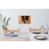 Giraf - Bruin - Abstract - Geschilderd Muursticker klein -eettafel