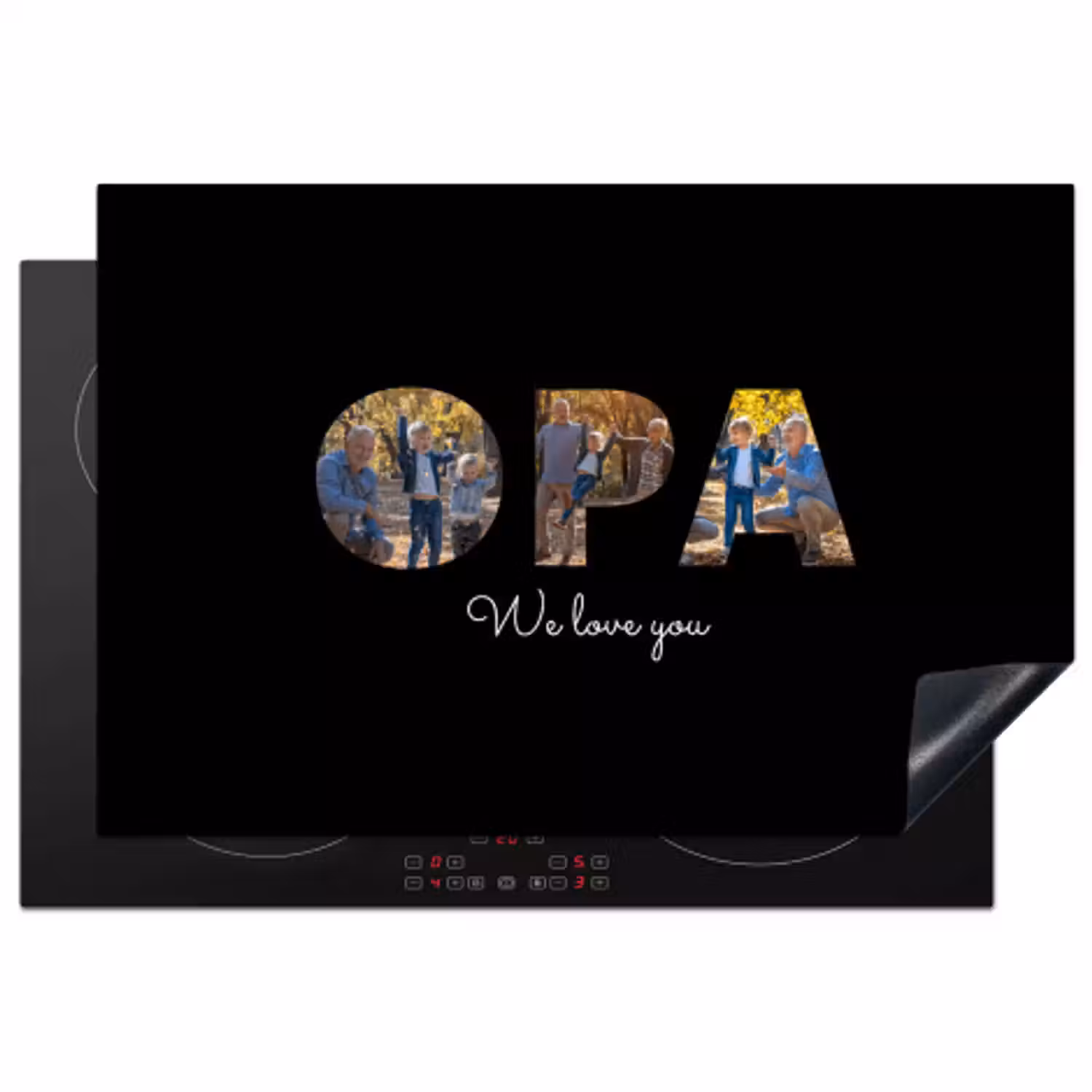 Personalisierbare Herdabdeckplatte - Opa Mit Fotos