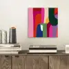 Kleurvakken - Recht - Rond - Abstract aluminium wit klein -sfeer1