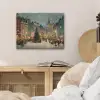 Kerstsfeer - Stadsplein - Kleurrijk PET vilt klein -sfeer3