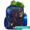 Neon sporttrofee design Kinderrugzak - Blauw middel -inhoud_NL