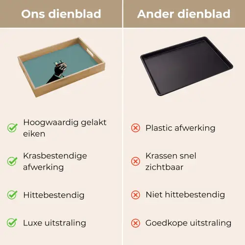 Arm - Glas - Pak - Blauw Dienblad Rechthoek middel -USP_VergelijkingNL