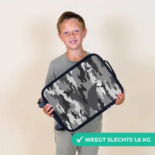 Camogrijs Kinderkoffer - Zwart klein -sfeer4_NL
