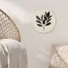 Ovaal - Olijfgroen - Simpel Wandcirkel kunststof plaat 5mm dik klein -sfeer5