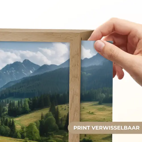 Veld - Hek - Bergen - Bloemen Light Box met batterij (Wandlamp) middel -USP_websiteprintNL