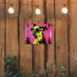 Hond - Zonnebril - Roze - Art tuinposter los doek klein -sfeer1