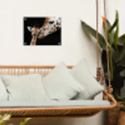 Moederlijke tederheid bij giraffen tuinposter los doek klein -sfeer7
