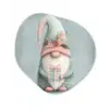Kerstgnome - Cadeau - Groen Wandcirkel Organisch Forex 3mm klein -3d