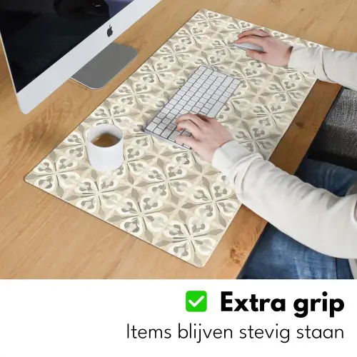 Tegel - Motief - Beige Muismat XXL klein 681 -sfeer3
