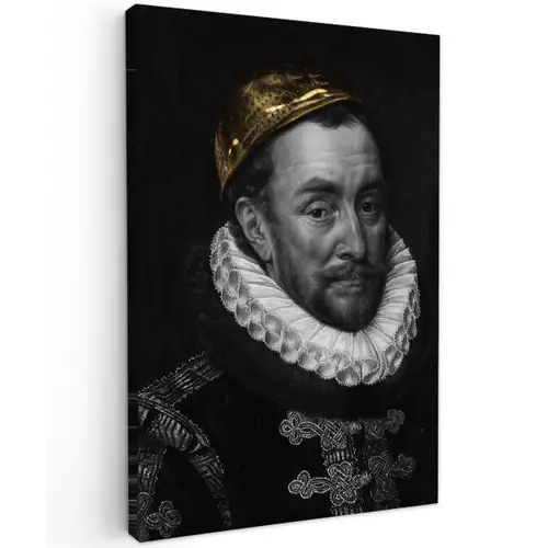 Willem van Oranje - Adriaen Thomasz - Goud canvas 2cm klein -z3d