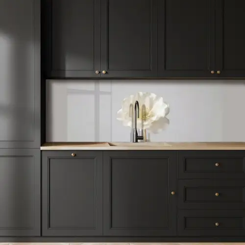 Bloem - Minimalistisch -Wit keuken achterwand 2 middel -sfeer1