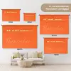 If not now then when - Oranje - Geel - Levendig Wandkleed katoen klein -tsfeer8_DE