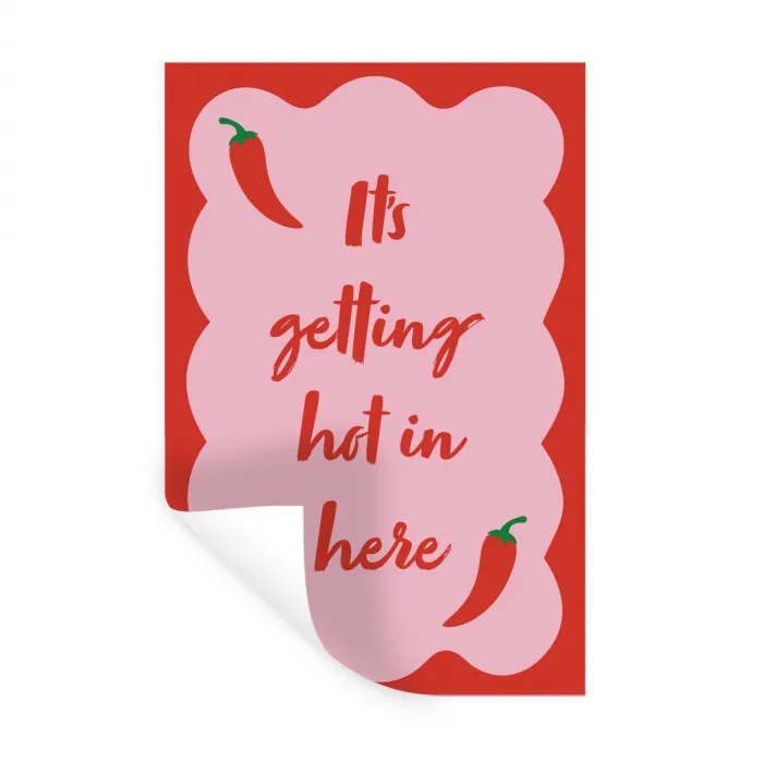 Chilipeper - Red - Hot - Quotes Muursticker klein -3d