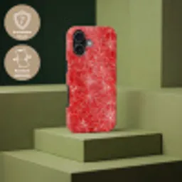 Bloemen - Patroon - Rood Toughcase MagSafe Apple iPhone 17 klein 1017 -USP_PrintM_DE