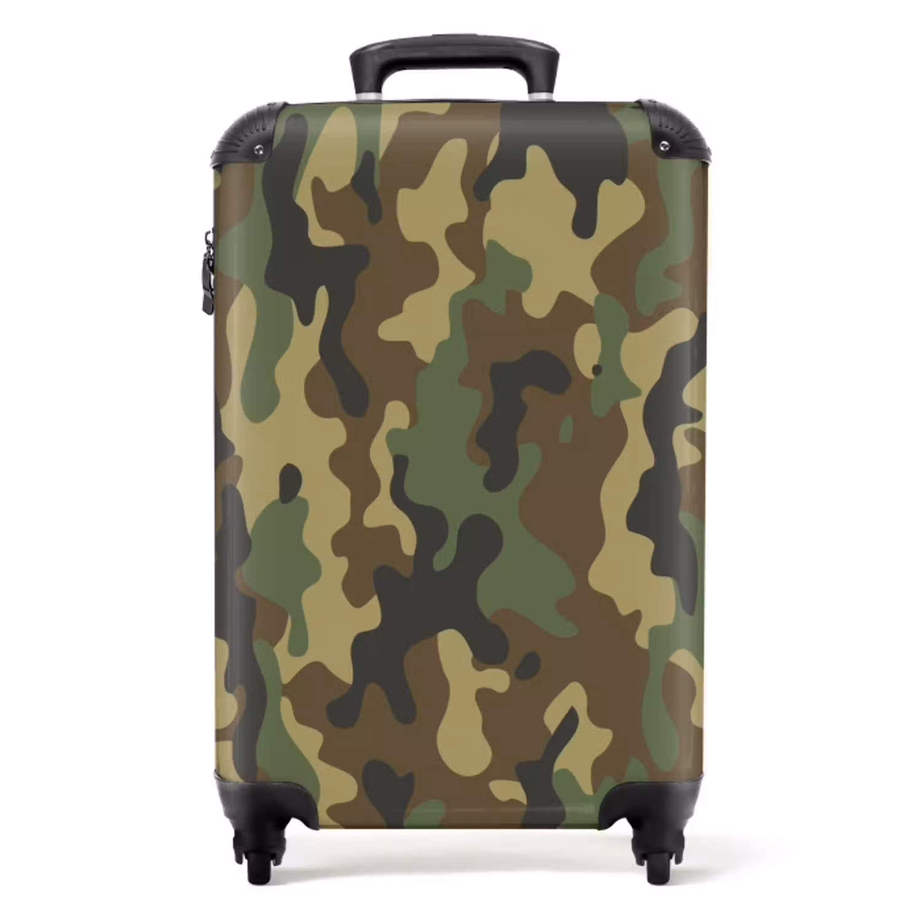 Groene camouflage met zandkleur NBS - Handbagage koffer - Unisex middel -productfoto_recht