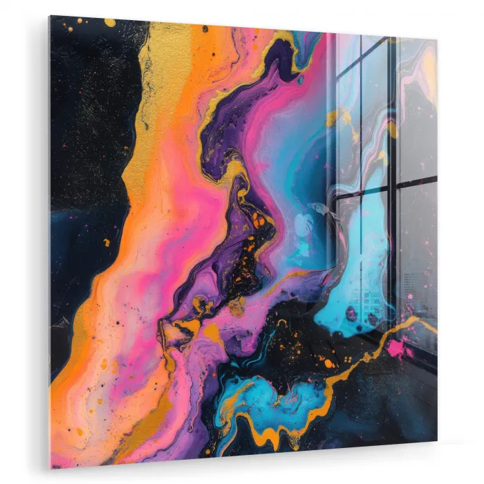 Modern - Marmer - Oranje plexiglas 5mm klein -zzzproduct_nieuw