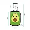 Kawai - Avocado - Groen Kinderkoffer - Zwart klein -productfoto_formaten