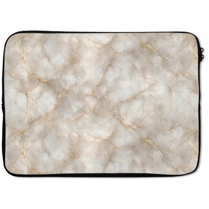 Zandkleurig - Marmer - Natuursteen laptophoes neopreen klein 279 -zkaufland3dotto