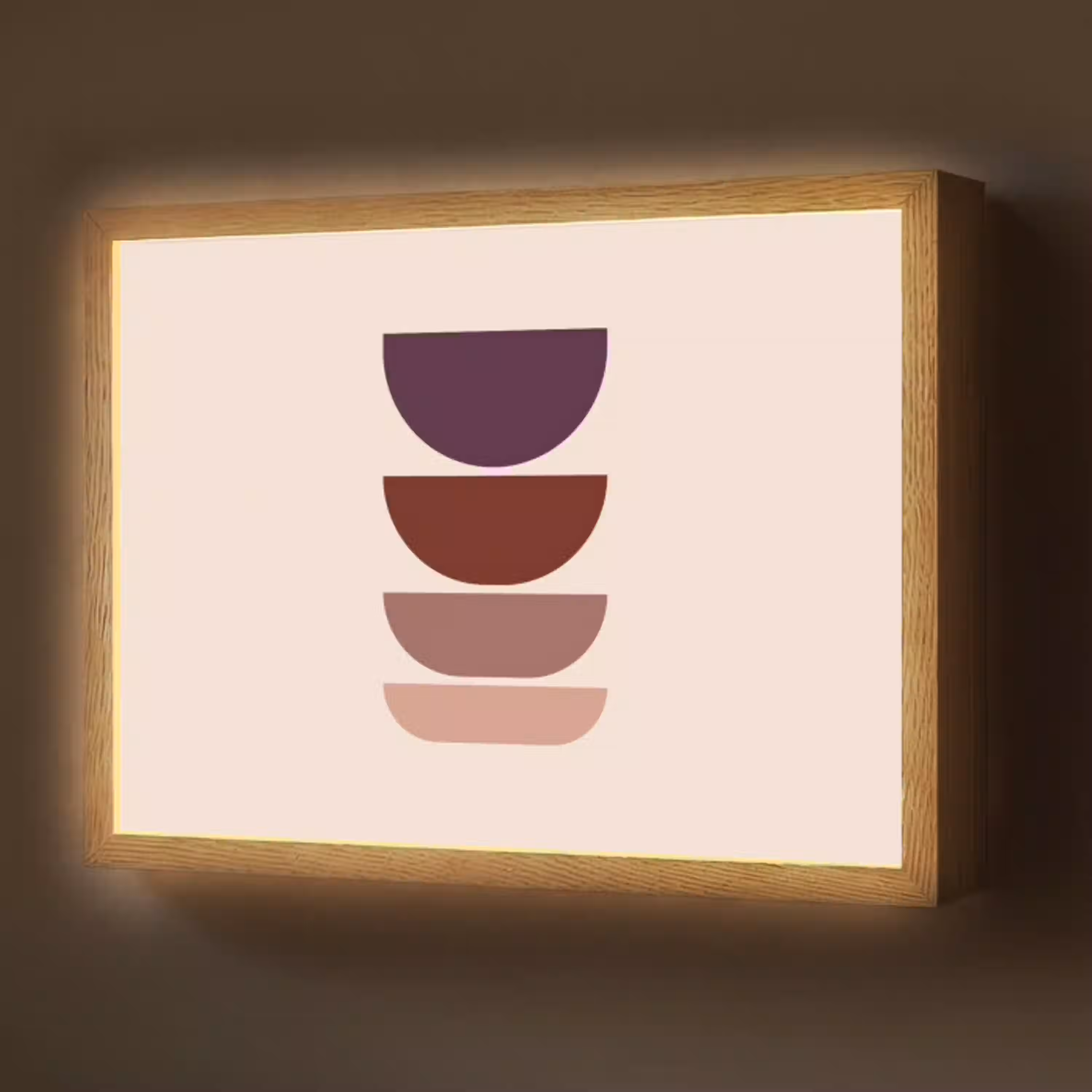 Harmonieus - Symmetrisch - Rood Light Box met batterij (Wandlamp) middel -z3d_website