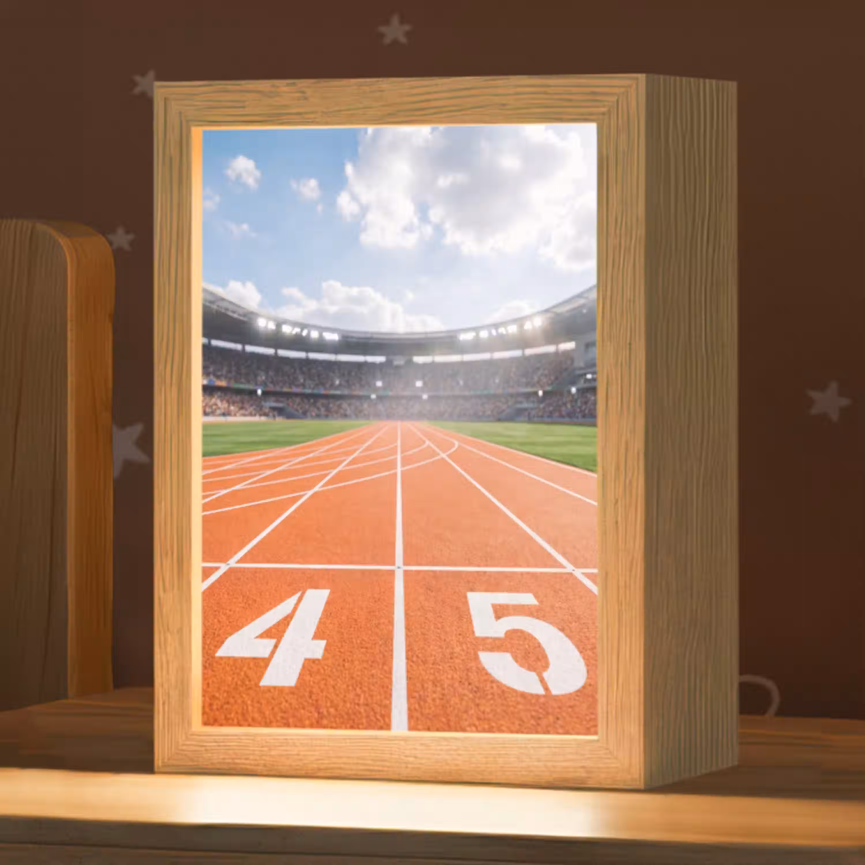 Sintelbaan - Stadion - Sport -Oranje Light Box met kabel (Kinderlampje) klein -zzz_3d_website