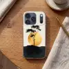 Zwarte boom - Gouden cirkel - Heuvel Telefoonhoesje iPhone 17 Pro klein -sfeer1