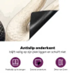 Zwanen - Hartvorm - Dieren Inductie beschermer vinyl 3mm middel -zzzzzzz-cc-onderkant
