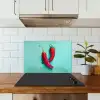 Chilipepers - Geverfd - Rood keuken achterwand spatscherm klein -sfeer2