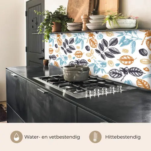 Vintage - Bladeren - Noot - Patronen keuken achterwand 2 middel 871 -usp_NL