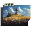 Windmolen - Heuvel - Bloemen - Kleurrijk Inductie beschemer met haakjes klein -3d