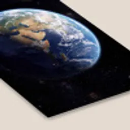 Aarde - Ruimte - Blauw - Groen fotolijst zwart zonder passe partout klein -zsfeer6