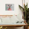 Zonnebril - Roze - Geit - Horen tuinposter los doek klein -sfeer7