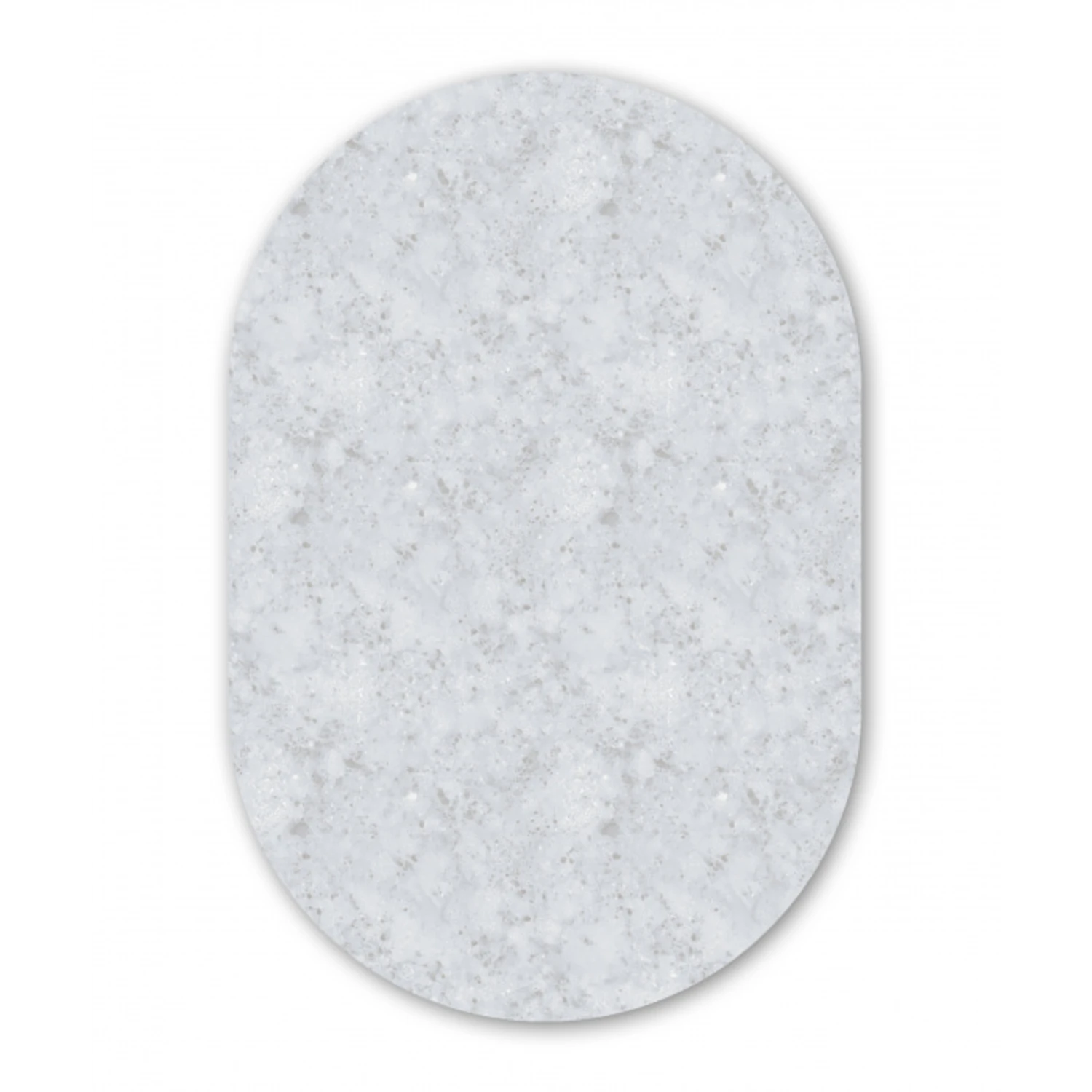 Grijs - Terrazzo-effect - Beton Wandcirkel Ovaal Aluminium middel 839 -3d
