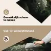 Blad - Groen - Nerven - Regendruppels Inductie beschemer met haakjes middel -ky-schoon-nl